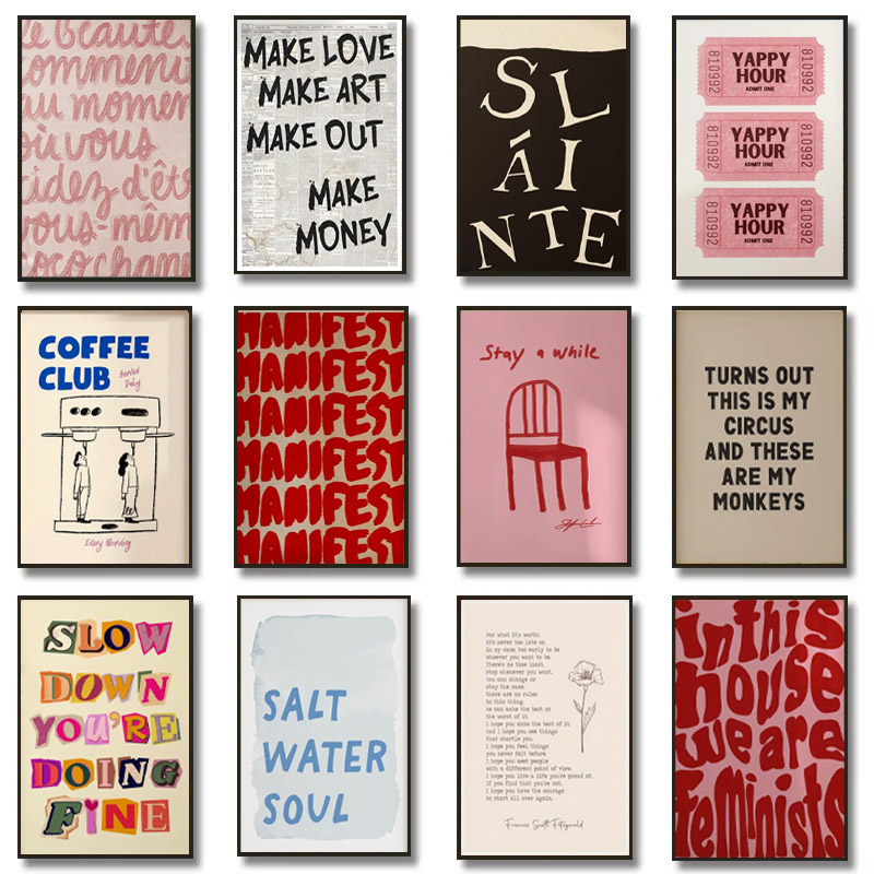 Resin Art Home Decor - Pôster Simples e Moderno com Impressão