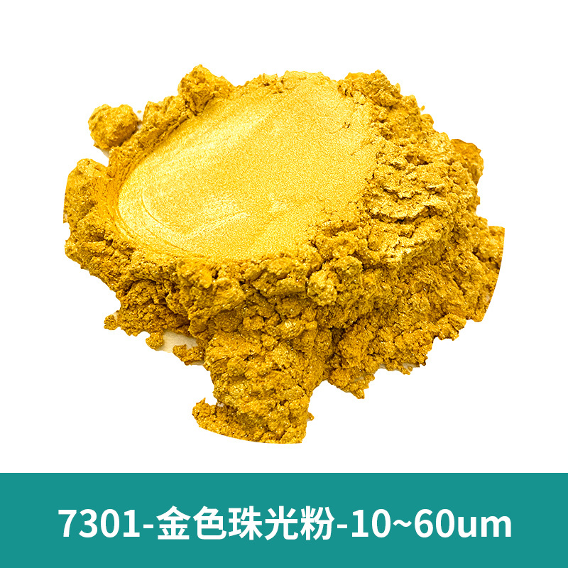 Mica Flake Resin - 1kg de Pó Pigmento Metálico Dourado