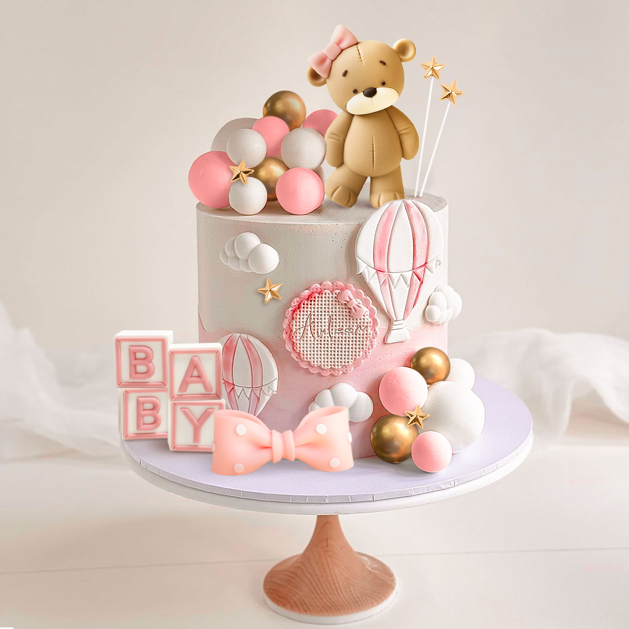 Resin Art Alphabet - Laventy decoração de bolo de urso