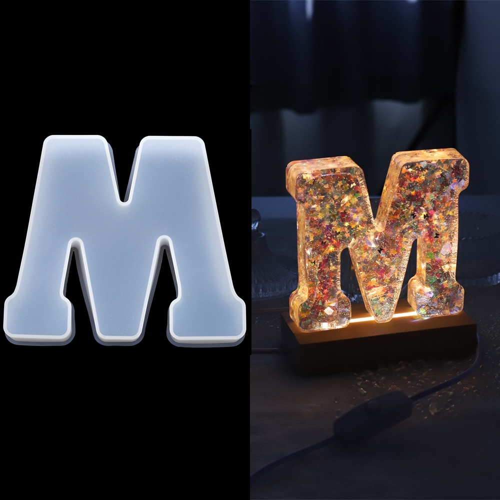 Resin Art Alphabet - 3 tamanhos a a z carta