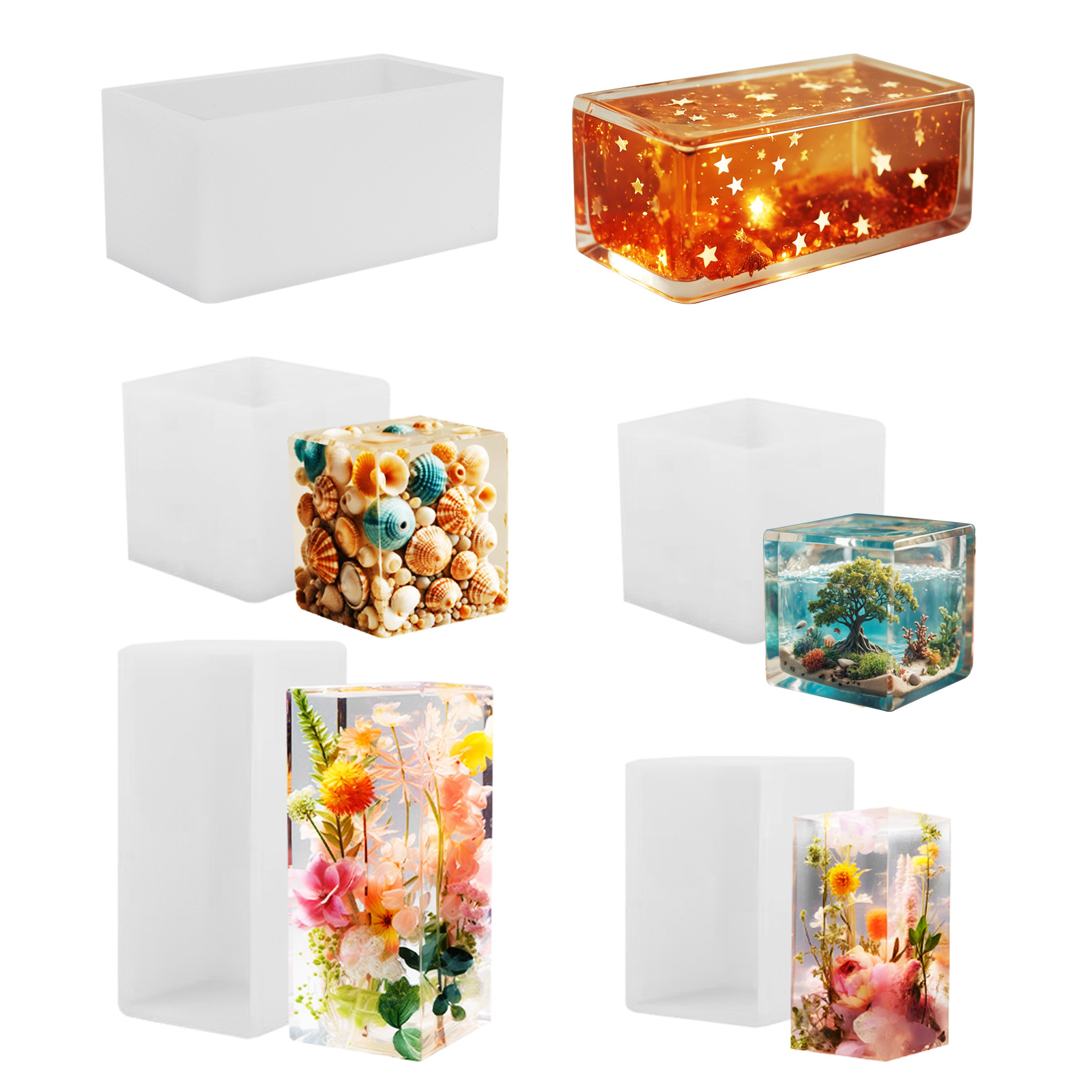 Resin Art Glue - Molde de Silicone para Fundição de