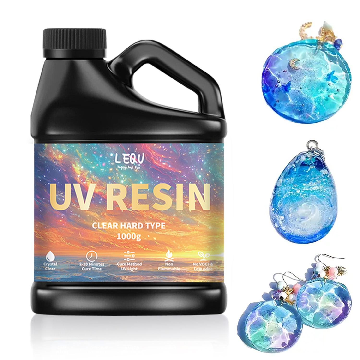 Resin Art Glue - Cola de resina epóxi uv, 100/200/500/1000g,