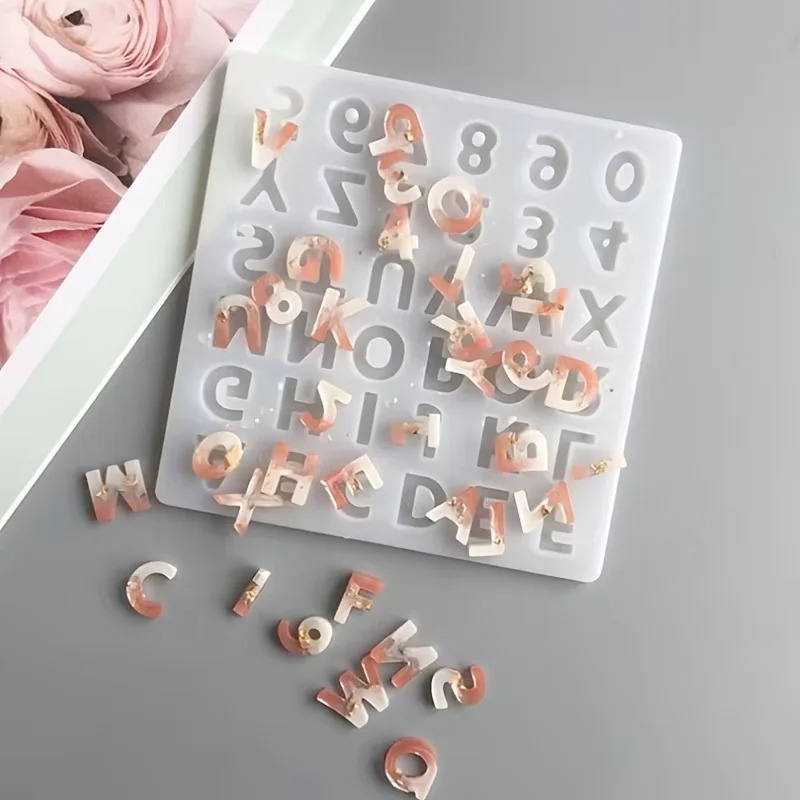 Molde de resina de silicone co - Resin Art Alphabet avaliação e preço