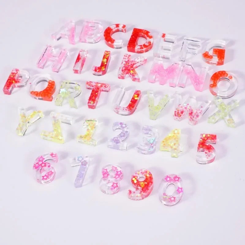 Molde de resina de silicone co - Resin Art Alphabet avaliação e preço