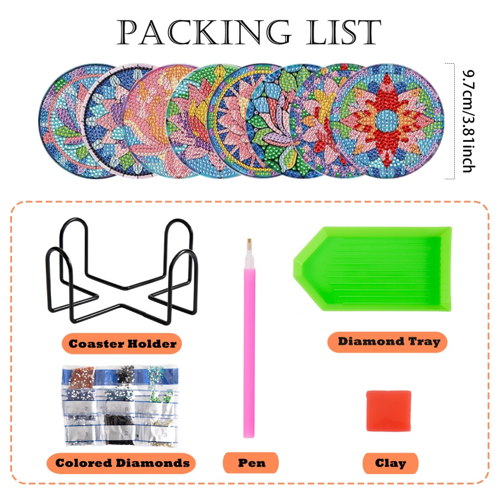 Conjunto de 8 peças de porta-c - Resin Art Home Decor avaliação e preço