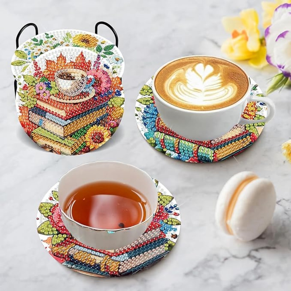 8 Peças/Kit DIY de Porta-Copos - Resin Art Book avaliação e preço