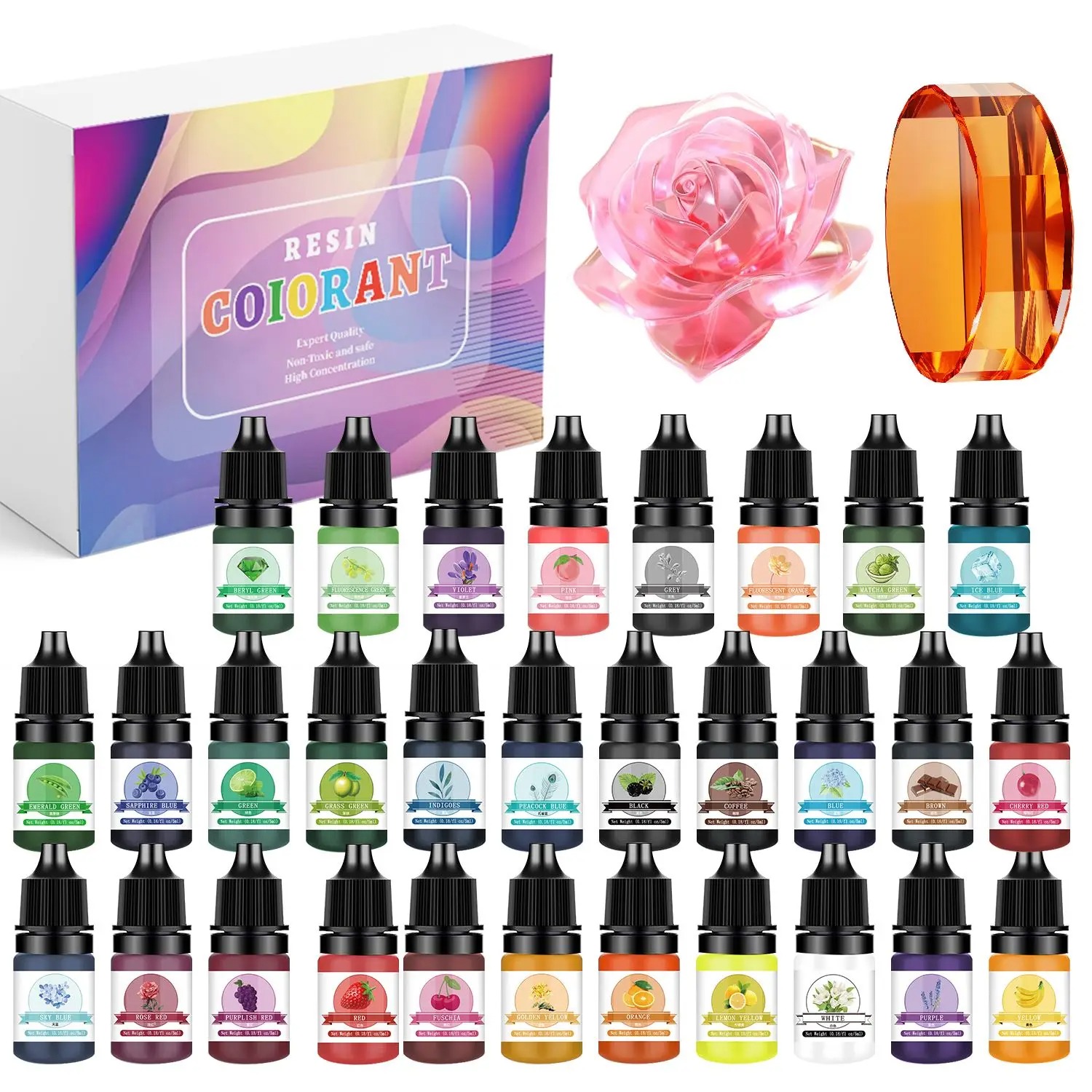 30 cores 5ml kits de pigmento  - Resin Art Glue avaliação e preço