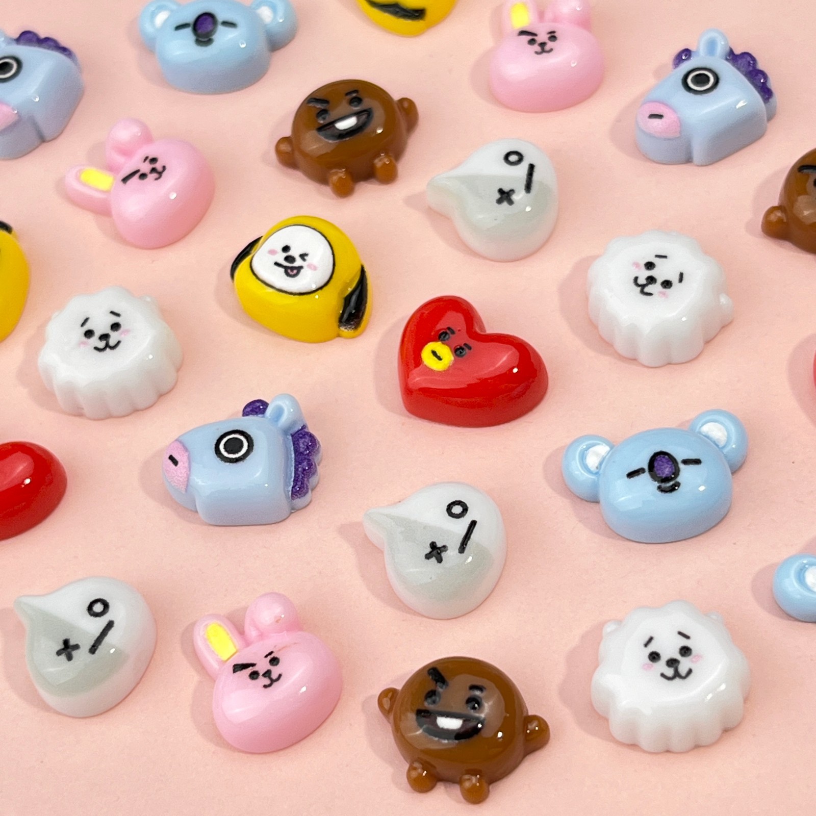 B T 21 Chimmy Koya RJ Shooky T - Resin Art Sticker avaliação e preço