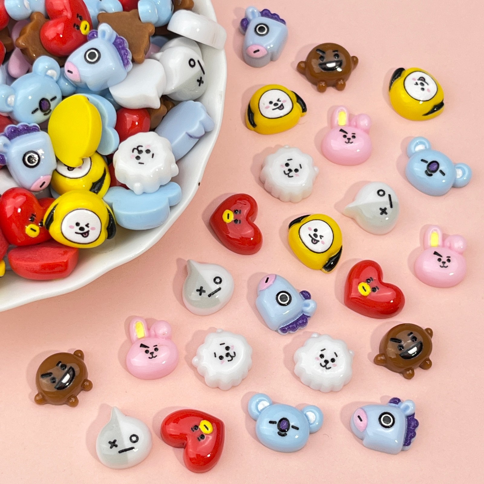 B T 21 Chimmy Koya RJ Shooky T - Resin Art Sticker avaliação e preço