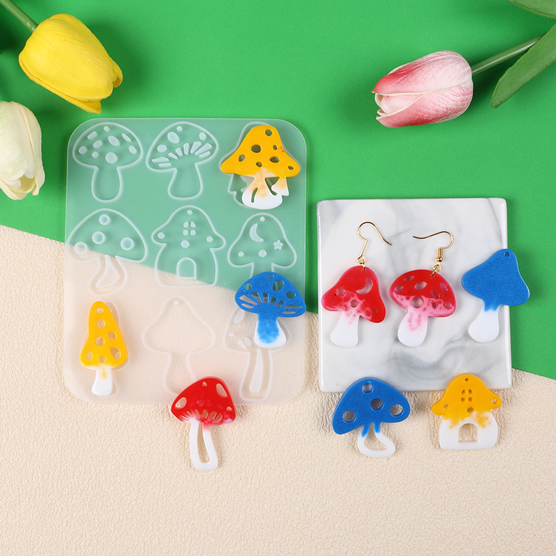 Brinco de cogumelos multiestil - Resin Art Glue avaliação e preço