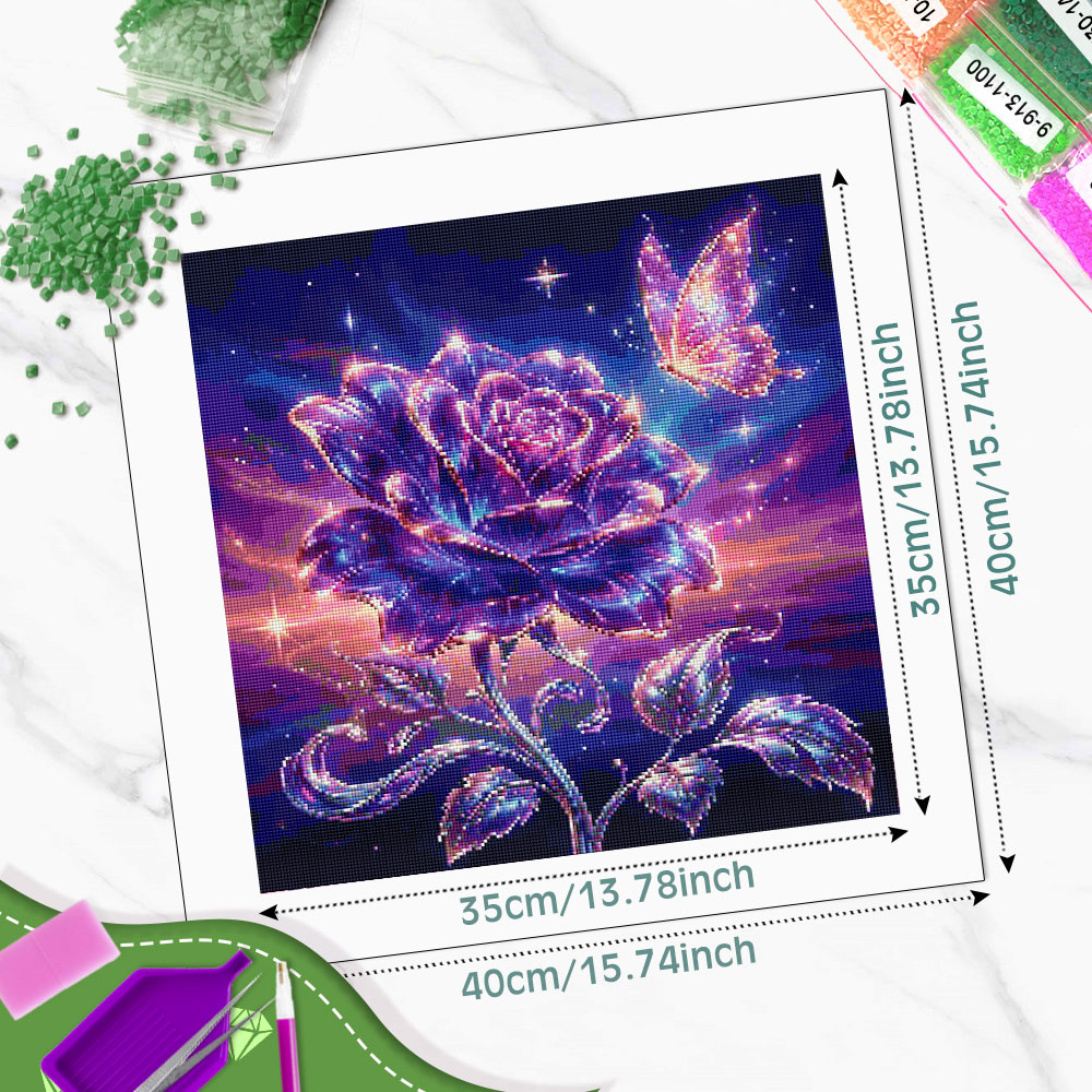 Pintura em Diamante Huacan com - Resin Art Of Rose avaliação e preço