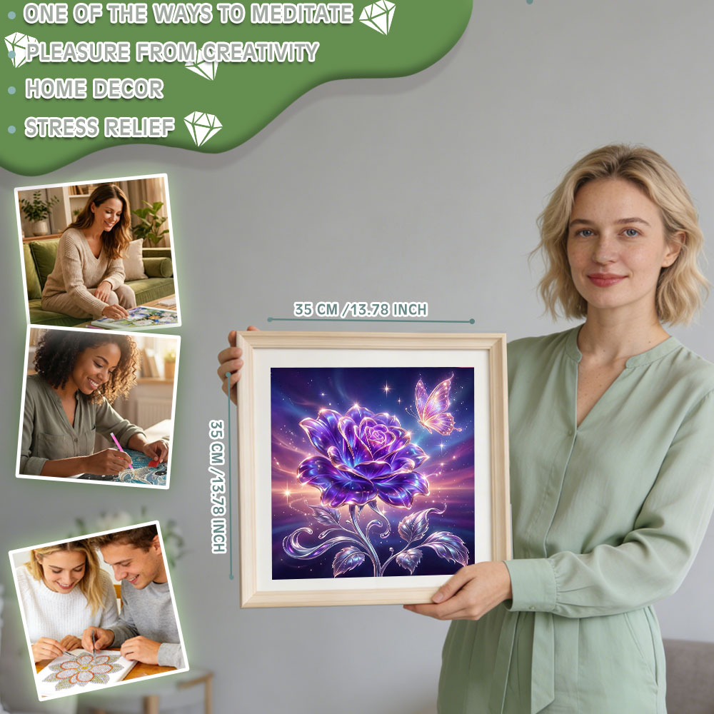 Pintura em Diamante Huacan com - Resin Art Of Rose avaliação e preço
