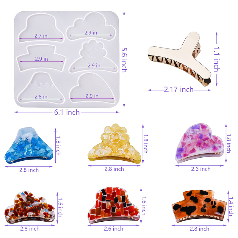 Grampos de cabelo garra silico - Resin Art Glue avaliação e preço