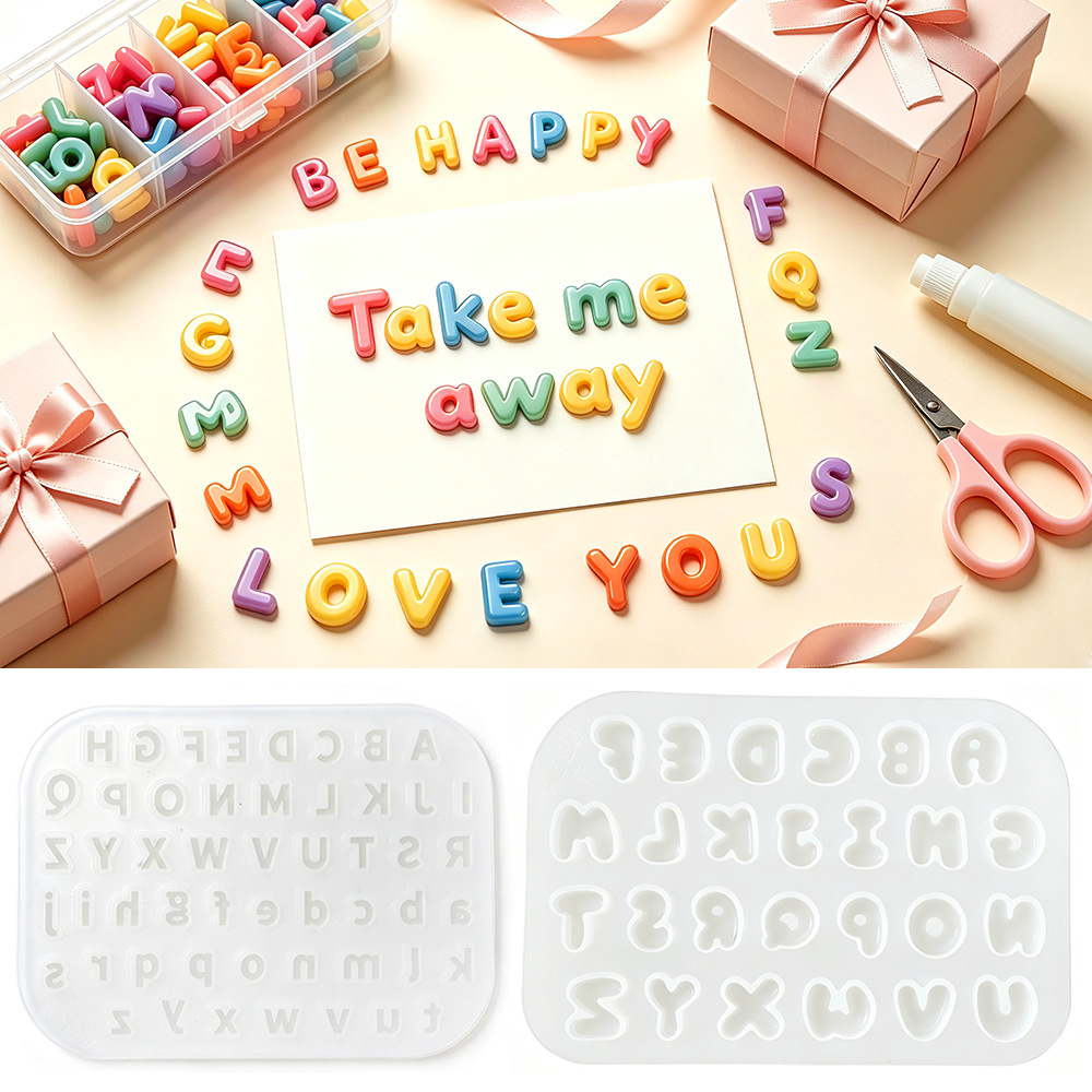 2 Peças Mini Molde de Silicone - Resin Art Alphabet avaliação e preço