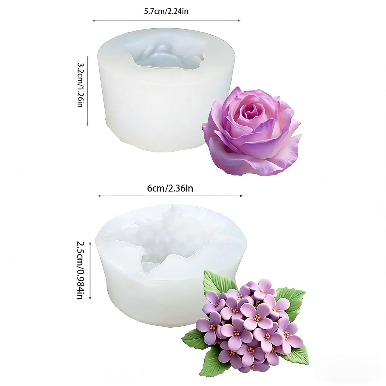 2 peças de moldes de silicone  - Resin Art Of Rose avaliação e preço