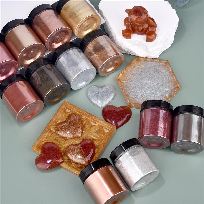 50g shimmer metálico ouro prat - Resin Art Glue avaliação e preço
