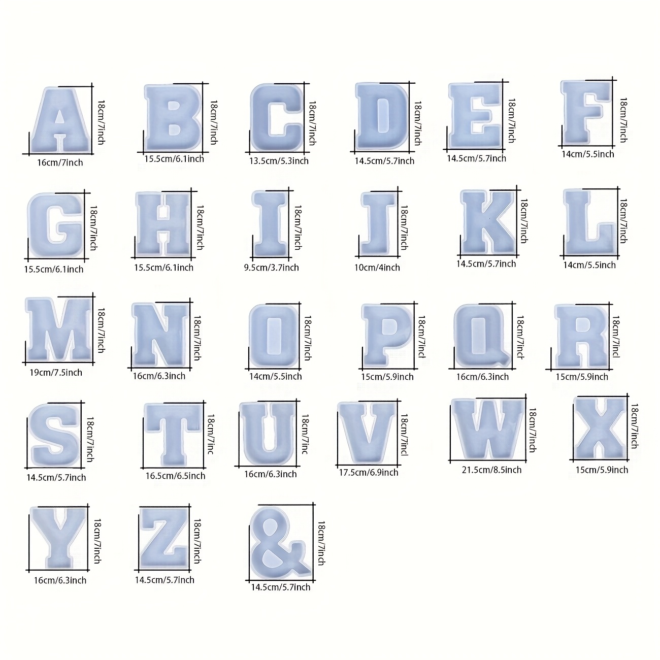 Molde de resina para letras gr - Resin Art Alphabet avaliação e preço