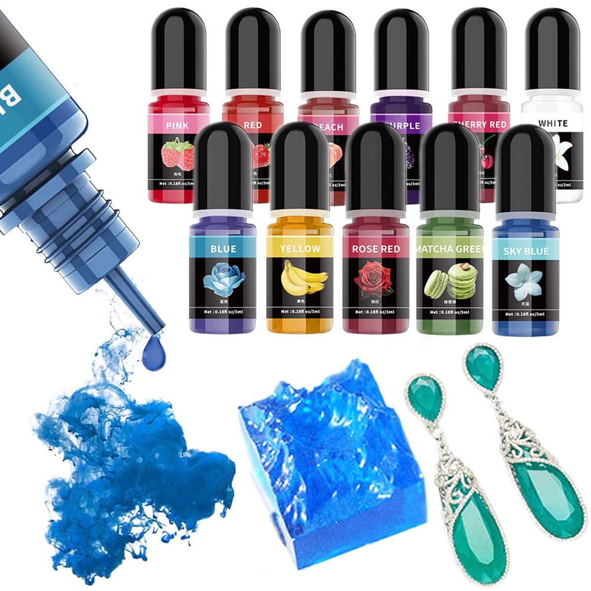 5ml/garrafa pigmento de resina - Resin Art Glue avaliação e preço